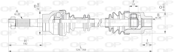 OPEN PARTS Приводной вал DRS6190.00